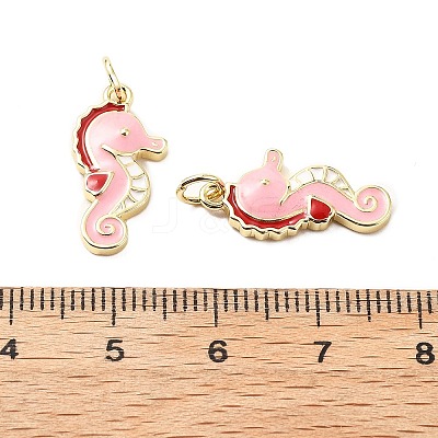 Brass Enamel Pendants KK-L237-027G-01-1