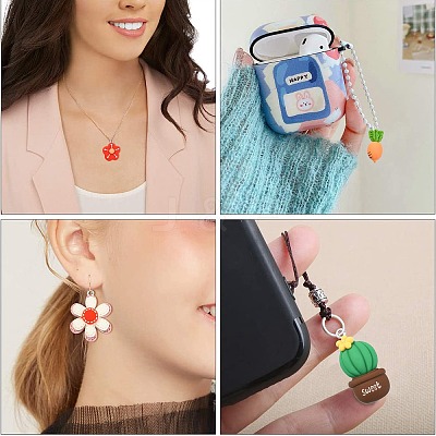 28Pcs 14 Styles Opaque Resin Pendants RESI-CJ0002-54-1
