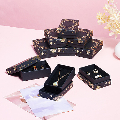 10Pcs Sun Moon Star Printed Cardboard Gift Boxes CBOX-TA0001-21D-1