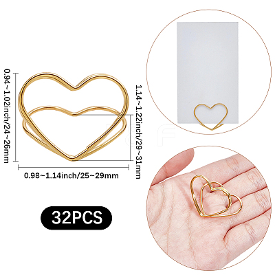 32Pcs Mini Iron Place Card Holders ODIS-SP0001-08G-1
