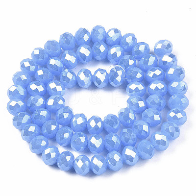 Electroplate Glass Beads Strands EGLA-A034-J4mm-A02-1