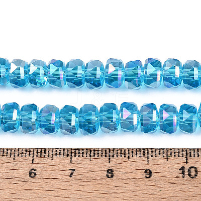 Electroplate Glass Beads Strands EGLA-T021-20G-1