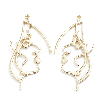 Alloy Open Back Bezel Pendants PALLOY-I197-15G-1