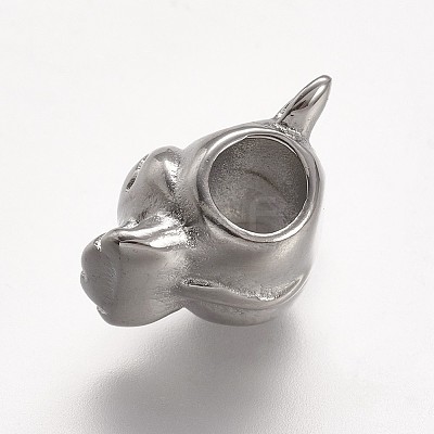 Tarnish Resistant 304 Stainless Steel European Beads STAS-F057-01-1