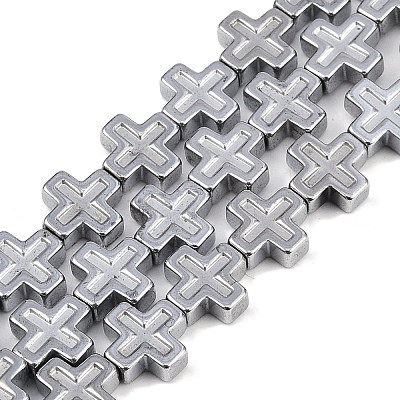Electroplated Synthetic Non-magnetic Hematite Beads Strands G-K375-D02-02-1