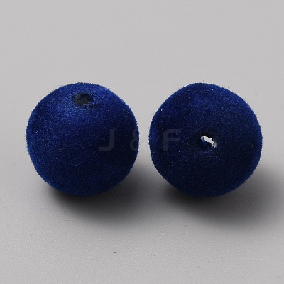 Flocky Acrylic Beads FIND-WH0162-14-1