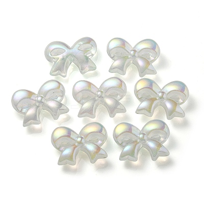 UV Plating Luminous Transparent Acrylic Beads OACR-P010-07B-1