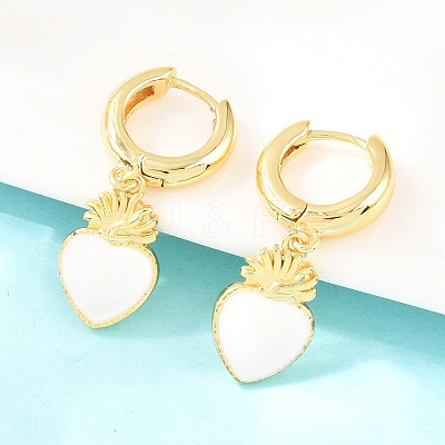 Valentine's Day Brass Hoop Earrings EJEW-Z164-11G-01-1