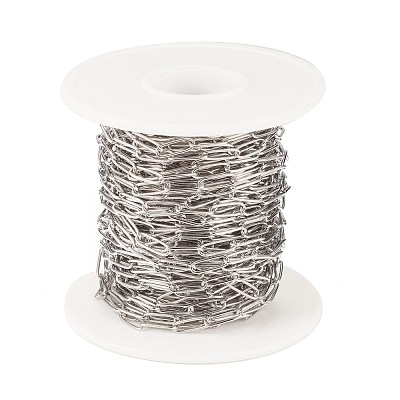 Tarnish Resistant 304 Stainless Steel Paperclip Chains CHS-F010-01E-P-1