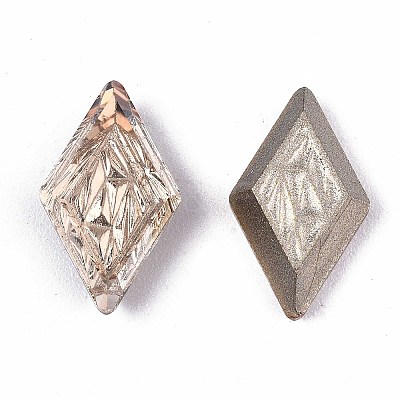 Textured K9 Glass Cabochons GGLA-S057-002D-1