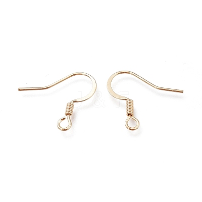Brass Earring Hooks KK-H102-01G-1