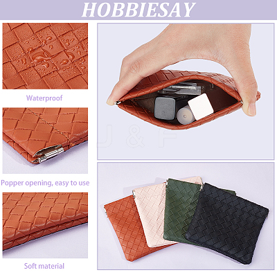 5Pcs 5 Colors Rectangle Imitation Leather Multipurpose Shrapnel Makeup Bags ABAG-HY0001-12-1
