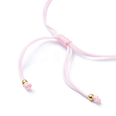 Glass Pearl & Seed Column with Heart Link Bracelet BJEW-MZ00028-01-1