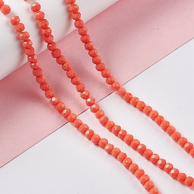 Faceted(32 Facets) Glass Beads Strands EGLA-J042-35A-04-1