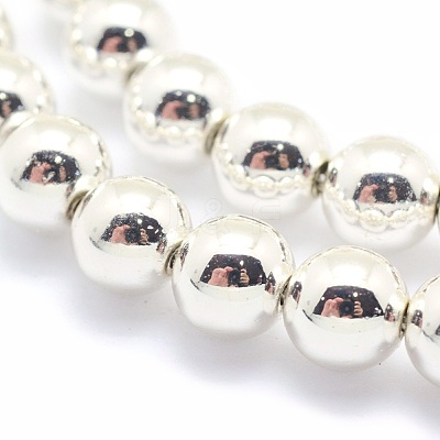 Electroplate Non-magnetic Synthetic Hematite Beads Strands G-L485-01D-S-1