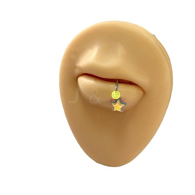 316L Surgical Stainless Steel with Acrylic Luminous Lip Rings FS-WG019E1-04-1