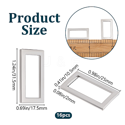 16Pcs Zinc Alloy Buckles FIND-BBC0002-43A-1