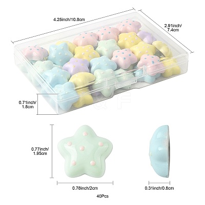 40Pcs Plastic Cabochons MACR-FS0002-20-1