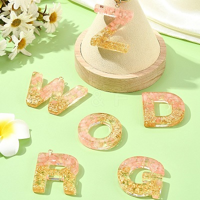 26Pcs 26 Styles Transparent Epoxy Resin Pendants CRES-YW0002-28G-1