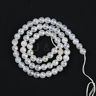 Plating Natural Selenite Beads Strands G-G120-A01-01-1