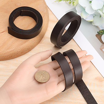 3Pcs Flat Leather Jewelry Cord WL-GF0001-16B-01-1