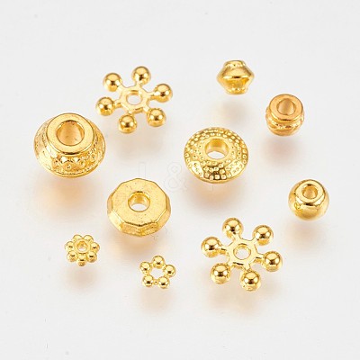 Tibetan Style Alloy Spacer Beads TIBE-MSMC021-G-1