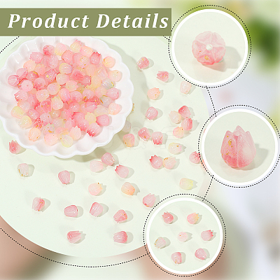 400Pcs 2 Colors Opaque Acrylic Beads OACR-PA0001-67-1