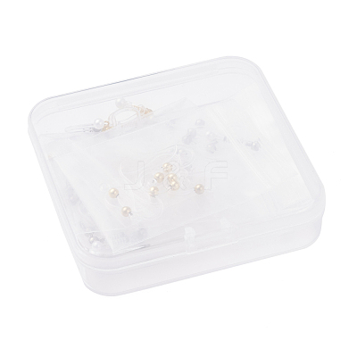 10 Pairs Plastic Clip-on Earring Findings STAS-UN0024-79-1