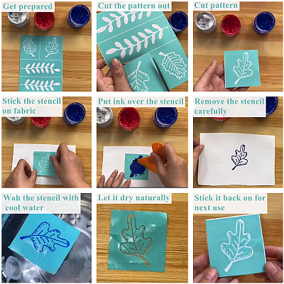 Self-Adhesive Silk Screen Printing Stencil DIY-WH0173-001-D-1