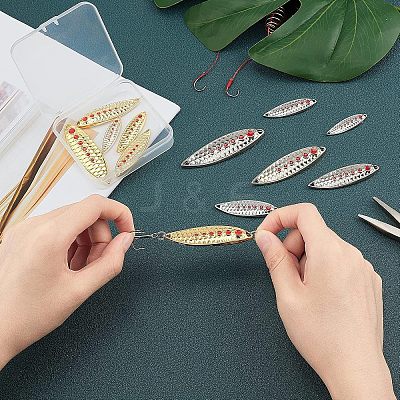 12 Pcs 6 Styles Zinc Alloy Fishing Bait Jig Head Spoon Lure FIND-FH0001-61-1