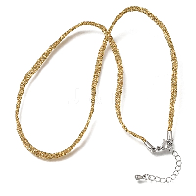 3.5MM Polyester Metallic Cord Braided Cord Necklace Making FB-CBAA152-01P-08-1