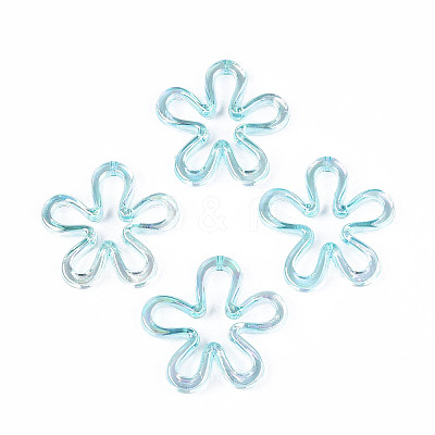 Plated UV Acrylic Beads TACR-S161-04C-1