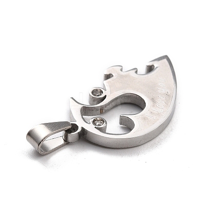 304 Stainless Steel Couple Pendants STAS-K235-07EBP-1