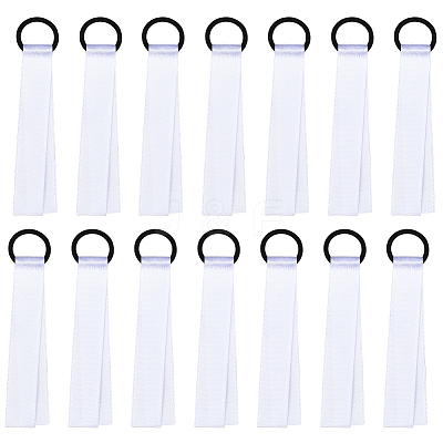 24Pcs Polyester Cheerleader Pom Poms Labels Ribbon FIND-CN0002-33B-1