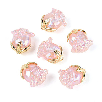 UV Plating Opaque Acrylic Beads MACR-C029-06A-01-1