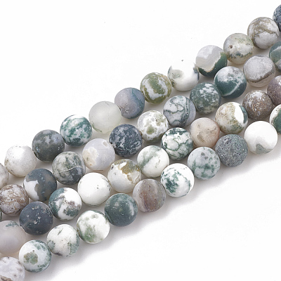 Natural Tree Agate Beads Strands X-G-T106-037-1
