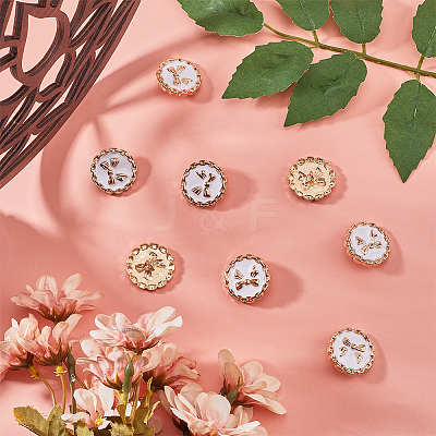 16Pcs Alloy Enamel Shank Buttons BUTT-GF0003-77B-1