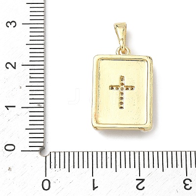 Brass Micro Pave Cubic Zirconia Pendants LS-KK-H255-07G-02-1