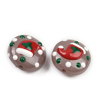 Christmas Handmade Lampwork Enamel Beads X1-LAMP-C020-03B-1