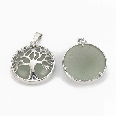 Natural Green Aventurine Pendants G-S292-10C-P-1