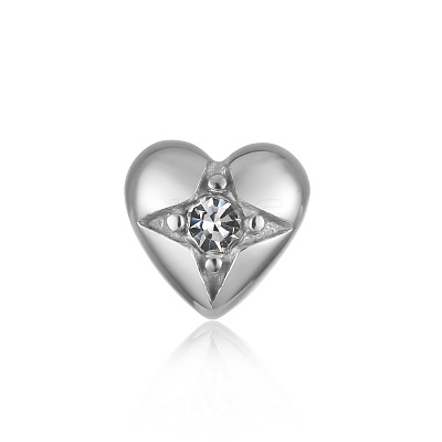316L Surgical Stainless Steel Micro Pave Clear Cubic Zirconia Tongue Rings FS-WG6EDE0-01-1