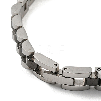 Ion Plating(IP) 304 Stainless Steel Thick Link Chain Bracelet Hand Polished BJEW-G649-10C-A-1
