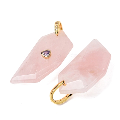 Natural Rose Quartz Pendants GG-CBA51ED-04G-03-1