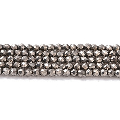 Electroplate Glass Beads Strands GLAA-H021-01A-FP12-1