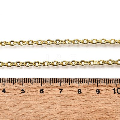 3MM 202 Stainless Steel Cable Chain Necklaces NJEW-C097-03G-1