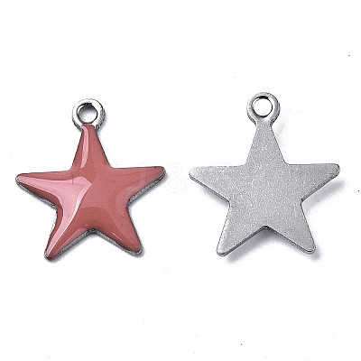 201 Stainless Steel Enamel Charms X-STAS-N088-14I-1