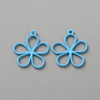 Hollow Out Spray Painted Alloy Pendants FIND-WH20008-19E-1