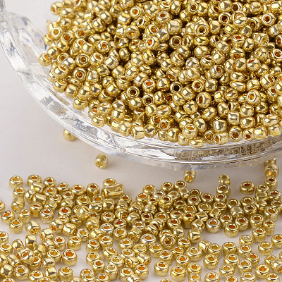 Electroplate 12/0 Glass Seed Beads X-SEED-Q003-01-1