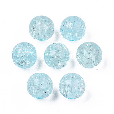 Transparent Crackle Acrylic Beads MACR-S373-66-N07-1