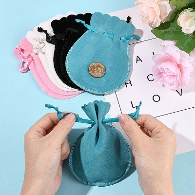 8Pcs 4 Colors Double Sided Velvet Bags TP-YW0001-06B-1